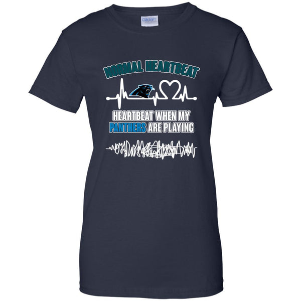 Carolina Panthers T shirts Heartbeat When My Panthers Playing Hoodies Sweatshirts