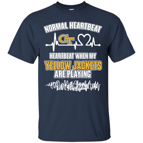 Georgia Tech Yellow Jackets T shirts Heartbeat When My Yellow Jackets Playing Hoodies Sweatshirts