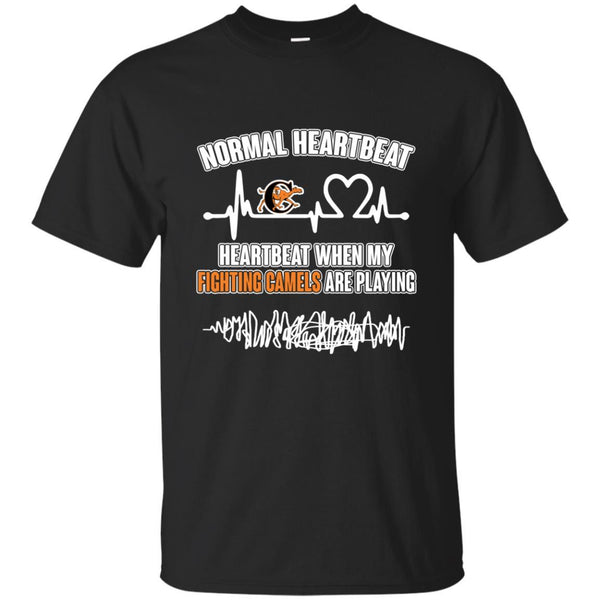 Campbell Fighting Camels T shirts Heartbeat When My Fighting Camels  Playing Hoodies Sweatshirts