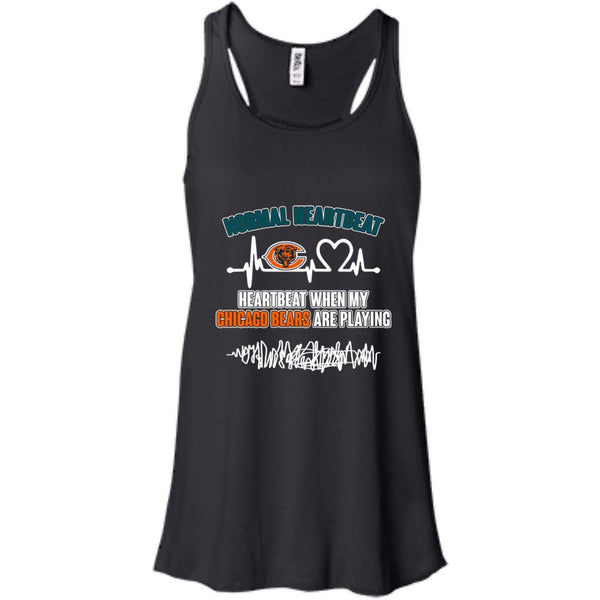 Chicago Bears T shirts Heartbeat When My Chicago Bears Playing Hoodies Sweatshirts