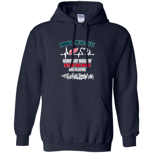 Detroit Red Wings T shirts Heartbeat When My Detroit Red Wings Playing Hoodies Sweatshirts
