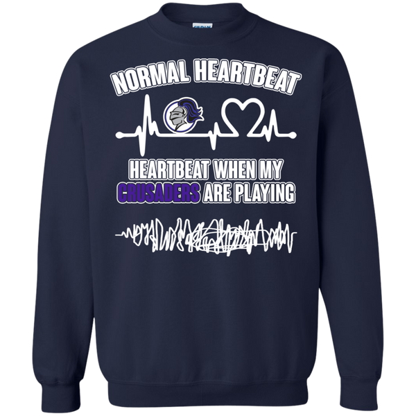 Holy Cross Crusaders T shirts Heartbeat When My Crusaders Playing Hoodies Sweatshirts