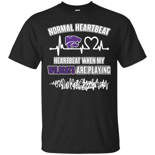 Kansas State Wildcats T shirts Heartbeat When My Wildcats Playing Hoodies Sweatshirts