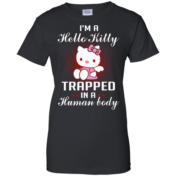 Hello Kitty T shirts Trapped In A Human Today Hoodies Sweatshirts
