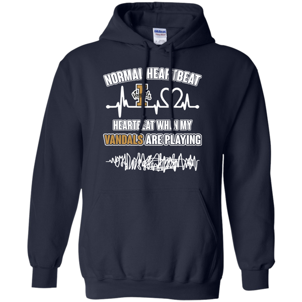 Idaho Vandals T shirts Heartbeat When My Vandals Playing Hoodies Sweatshirts