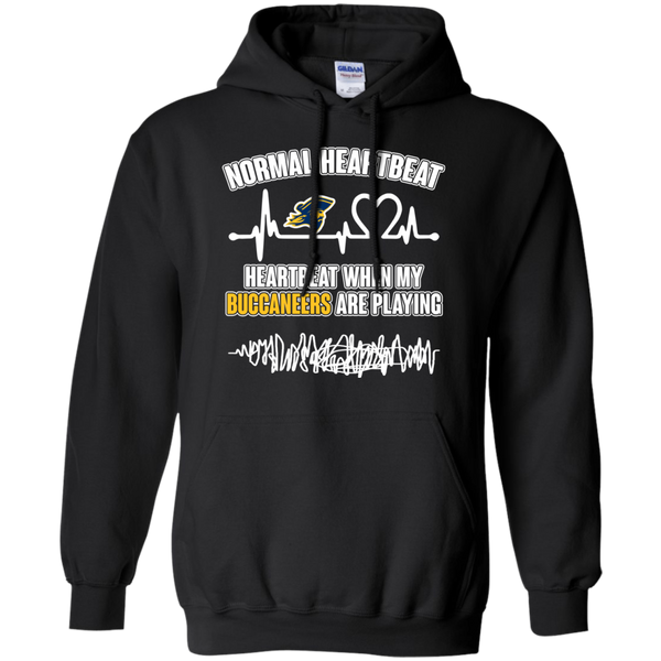 Etsu Buccaneers T shirts Heartbeat When My Buccaneers Playing Hoodies Sweatshirts