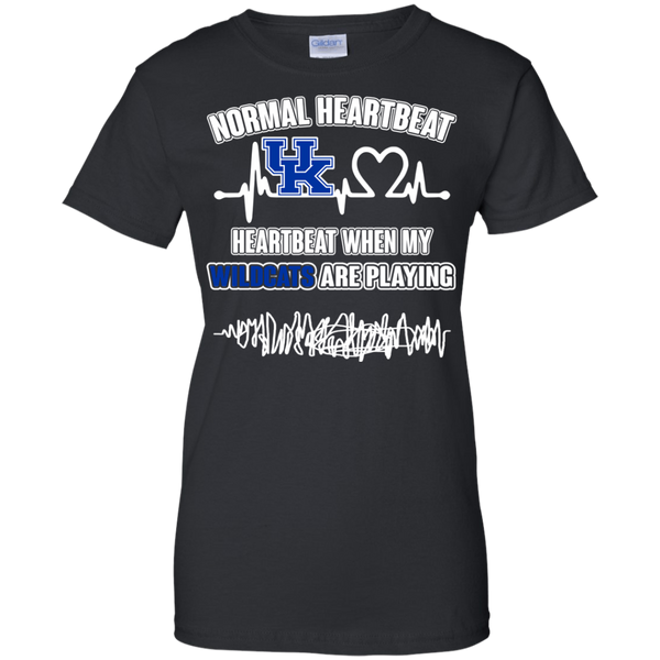 Kentucky Wildcats T shirts Heartbeat When My Wildcats Playing Hoodies Sweatshirts