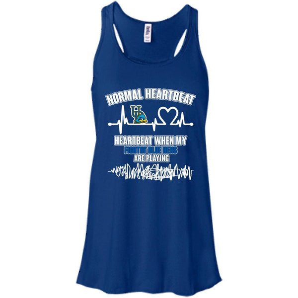 Delaware Fightin' Blue Hens T shirts Heartbeat When My Fightin' Blue Hens Playing Hoodies Sweatshirts
