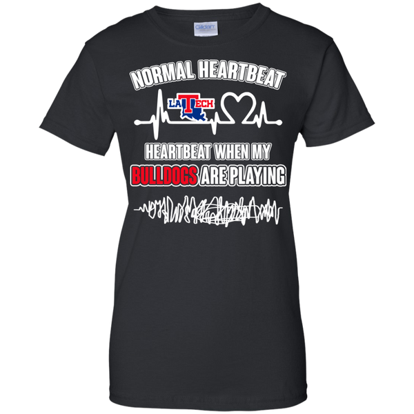 Louisiana Tech Bulldogs T shirts Heartbeat When My Bulldogs Playing Hoodies Sweatshirts