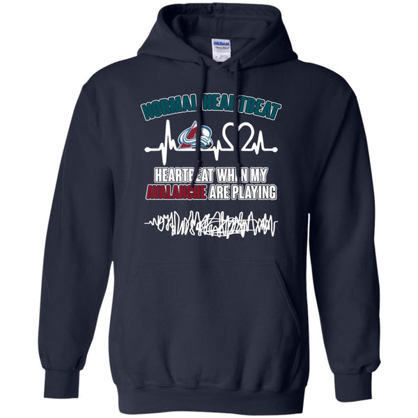 Colorado Avalanche T shirts Heartbeat When My Avalanche Playing Hoodies Sweatshirts