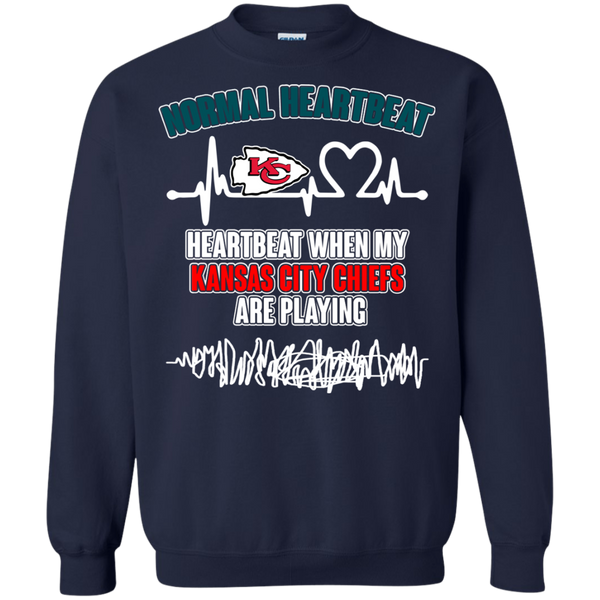 Kansas City Chiefs T shirts Heartbeat When My Kansas City Chiefs Playing Hoodies Sweatshirts