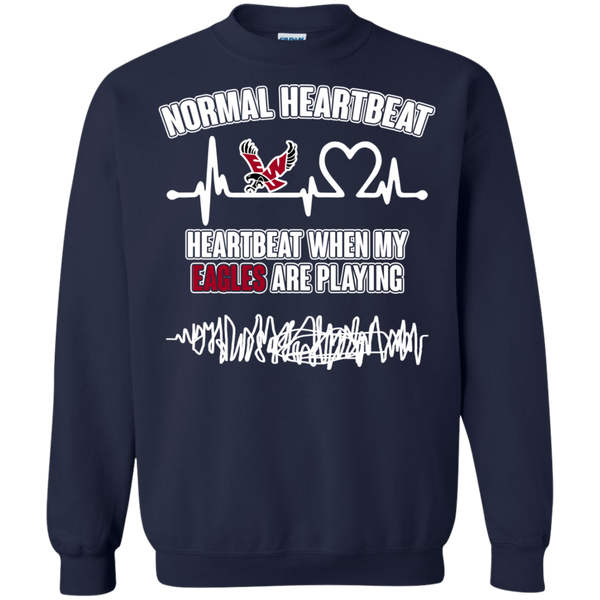 Eastern Washington Eagles T shirts Heartbeat When My Eagles Playing Hoodies Sweatshirts
