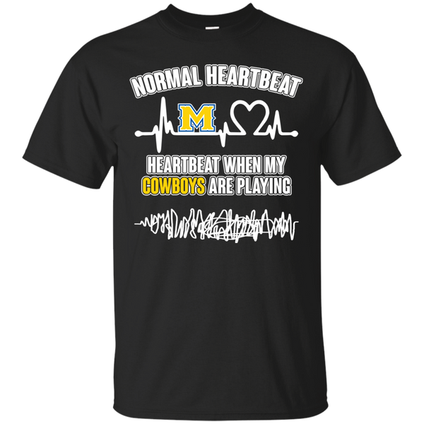 Mcneese State Cowboys T shirts Heartbeat When My Cowboys Playing Hoodies Sweatshirts