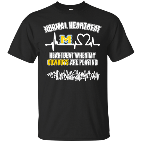 Mcneese State Cowboys T shirts Heartbeat When My Cowboys Playing Hoodies Sweatshirts