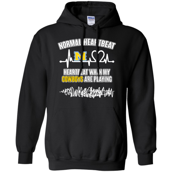 Mcneese State Cowboys T shirts Heartbeat When My Cowboys Playing Hoodies Sweatshirts
