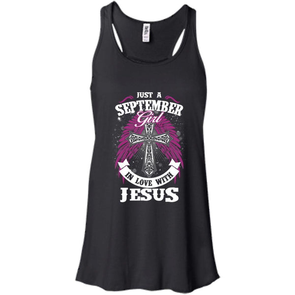 Christian Jesus T shirts Just A September Girl In Love With Jesus Hoodies Sweatshirts