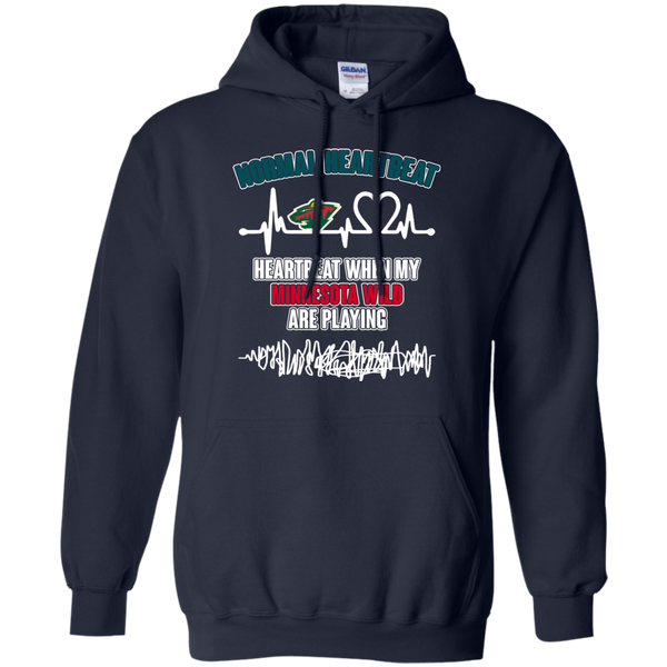 Minnesota Wild T shirts Heartbeat When My Minnesota Wild Playing Hoodies Sweatshirts