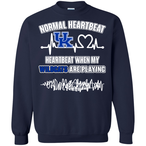 Kentucky Wildcats T shirts Heartbeat When My Wildcats Playing Hoodies Sweatshirts