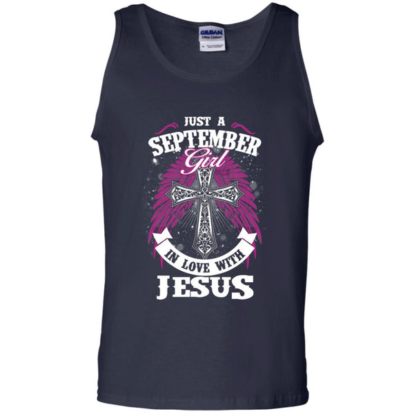 Christian Jesus T shirts Just A September Girl In Love With Jesus Hoodies Sweatshirts