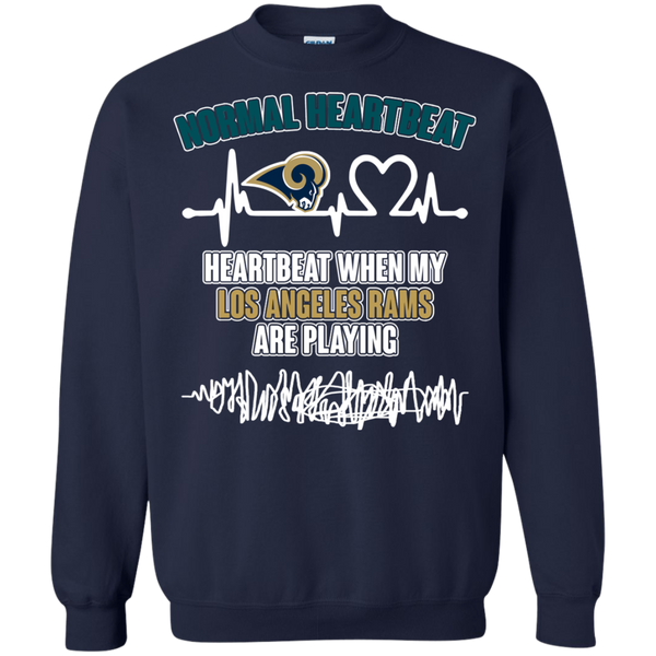 Los Angeles Rams T shirts Heartbeat When My Los Angeles Rams Playing Hoodies Sweatshirts