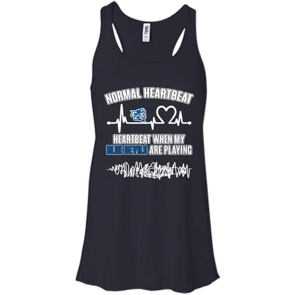 Central Connecticut State Blue Devils T shirts Heartbeat When My Blue Devils Playing Hoodies Sweatshirts