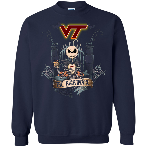 Halloween Virginia Tech Hokies T shirts The Nightmare Hoodies Sweatshirts