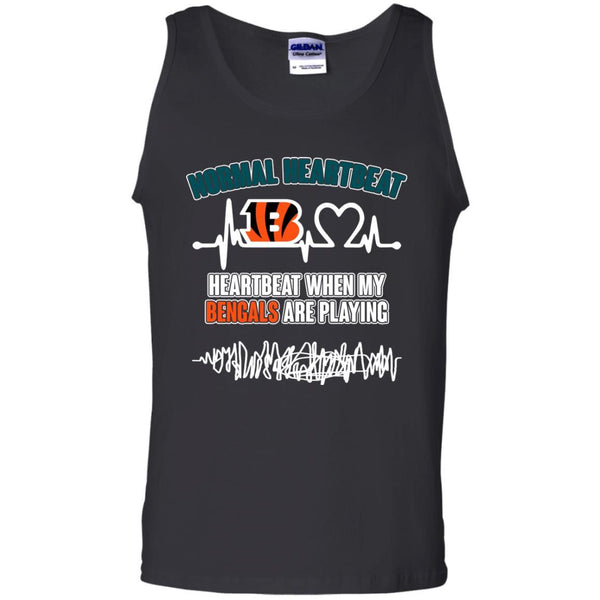 Cincinnati Bengals T shirts Heartbeat When My Bengals Playing Hoodies Sweatshirts