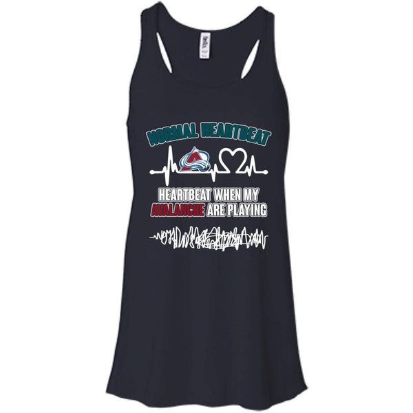 Colorado Avalanche T shirts Heartbeat When My Avalanche Playing Hoodies Sweatshirts