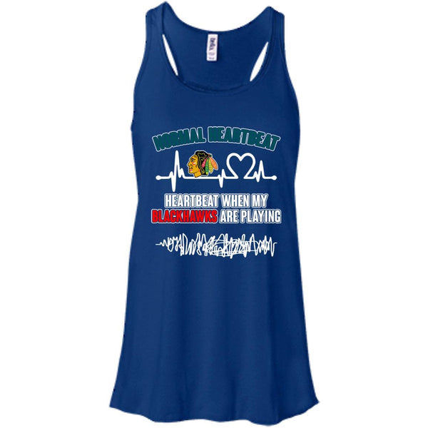 Chicago Blackhawks T shirts Heartbeat When My Blackhawks Playing Hoodies Sweatshirts