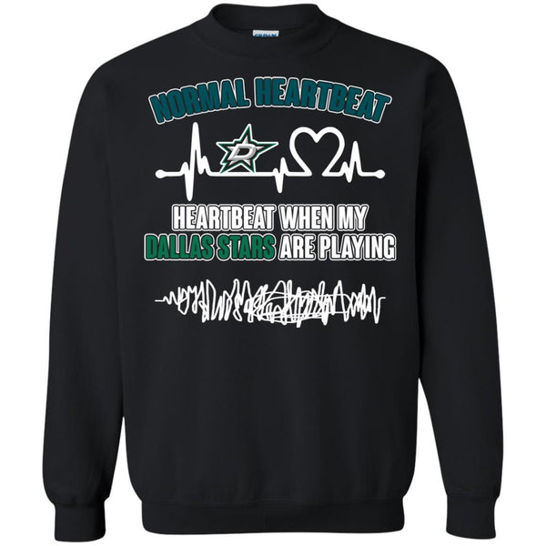 Dallas Stars T shirts Heartbeat When My Dallas Stars Playing Hoodies Sweatshirts
