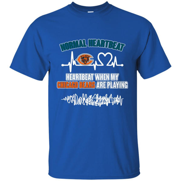 Chicago Bears T shirts Heartbeat When My Chicago Bears Playing Hoodies Sweatshirts
