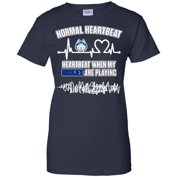 Houston Baptist Huskies T shirts Heartbeat When My Huskies Playing Hoodies Sweatshirts