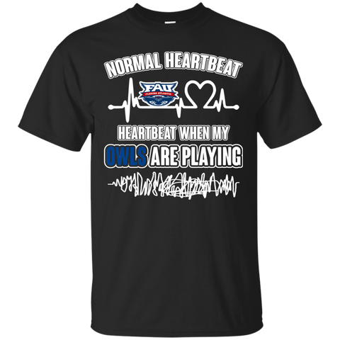 Florida Atlantic Owls T shirts Heartbeat When My Owls Playing Hoodies Sweatshirts