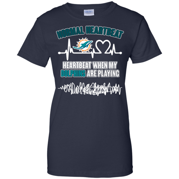 Miami Dolphins T shirts Heartbeat When My Dolphins Playing Hoodies Sweatshirts