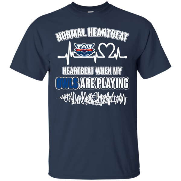 Florida Atlantic Owls T shirts Heartbeat When My Owls Playing Hoodies Sweatshirts