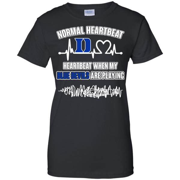 Duke Blue Devils T shirts Heartbeat When My Devils Playing Hoodies Sweatshirts