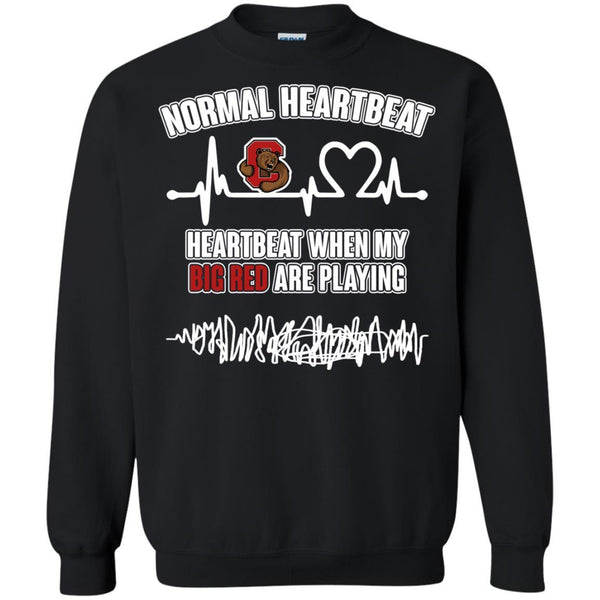 Cornell Big Red T shirts Heartbeat When My Big Red Playing Hoodies Sweatshirts