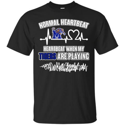 Memphis Tigers T shirts Heartbeat When My Tigers  Playing Hoodies Sweatshirts