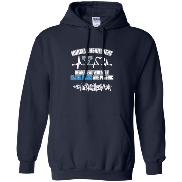 Maine Black Bears T shirts Heartbeat When My Black Bears Playing Hoodies Sweatshirts
