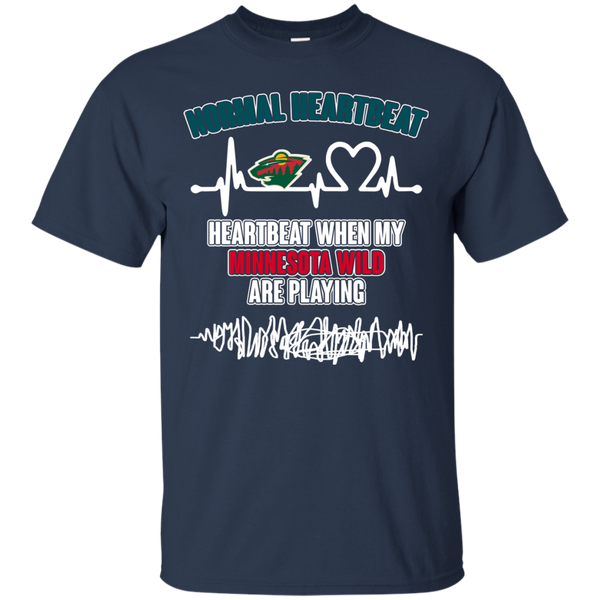 Minnesota Wild T shirts Heartbeat When My Minnesota Wild Playing Hoodies Sweatshirts