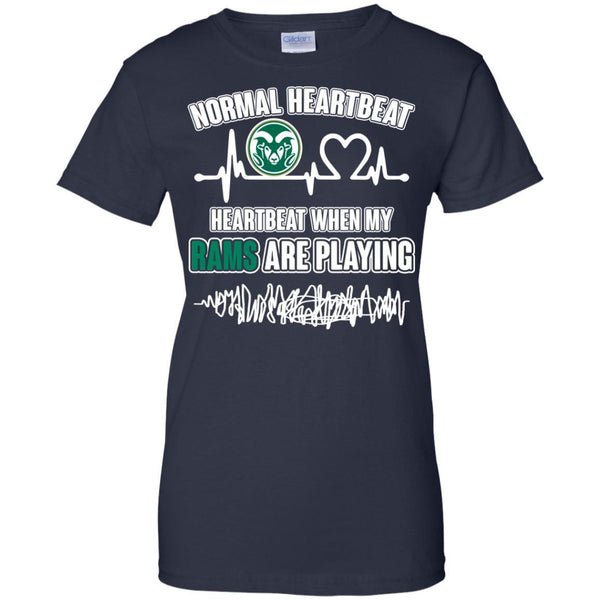 Colorado State Rams T shirts Heartbeat When My Rams Playing Hoodies Sweatshirts