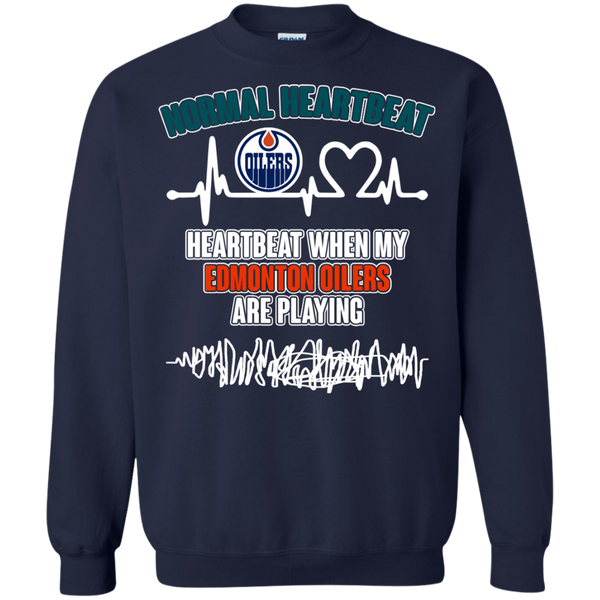Edmonton Oilers T shirts Heartbeat When My Edmonton Oilers Playing Hoodies Sweatshirts
