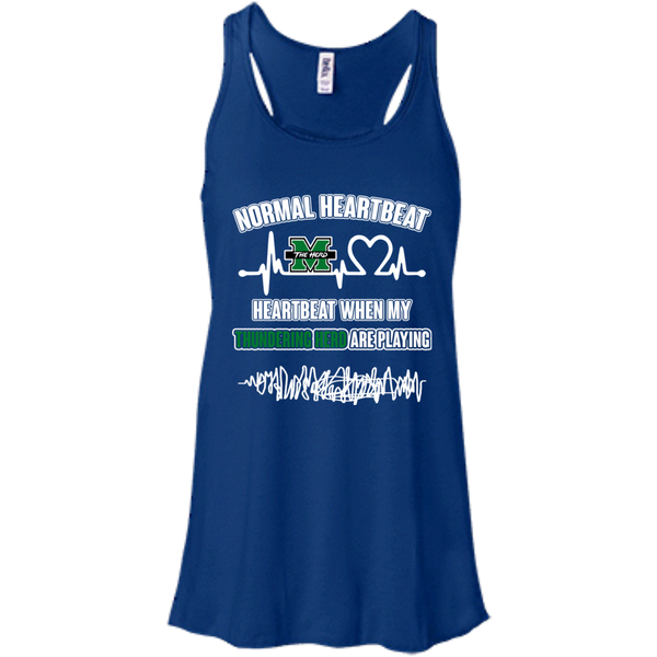 Marshall Thundering Herd T shirts Heartbeat When My Thundering Herd Playing Hoodies Sweatshirts