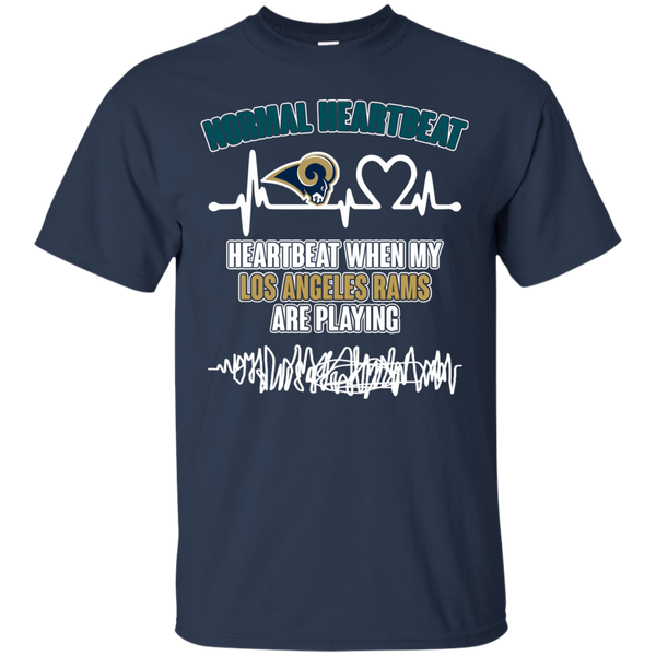 Los Angeles Rams T shirts Heartbeat When My Los Angeles Rams Playing Hoodies Sweatshirts