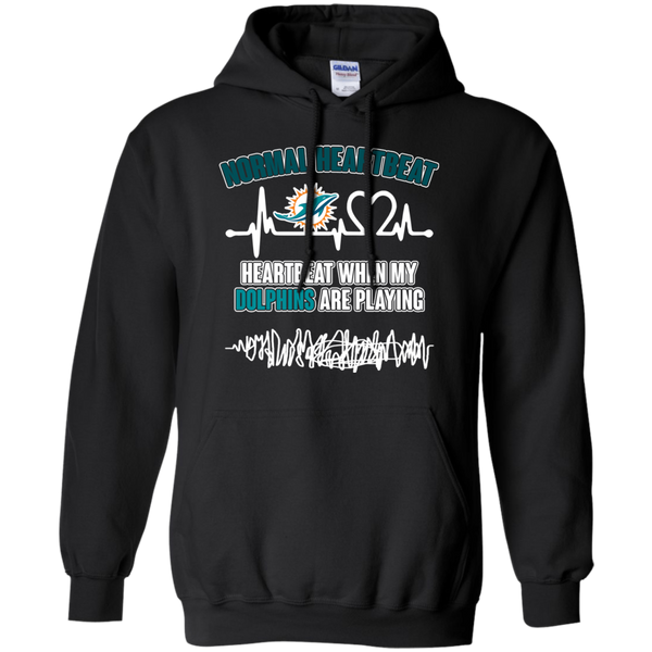 Miami Dolphins T shirts Heartbeat When My Dolphins Playing Hoodies Sweatshirts