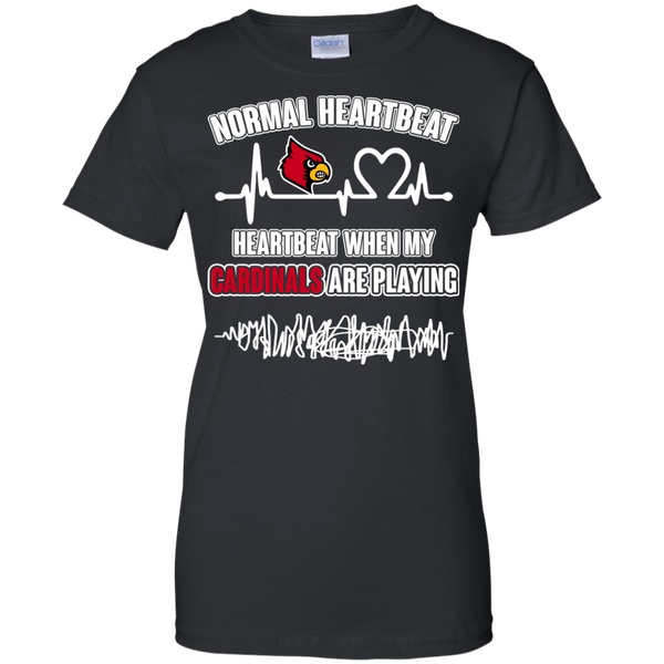 Louiville Cardinals T shirts Heartbeat When My Cardinals Playing Hoodies Sweatshirts