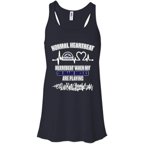 Colorado Rockies T shirts Heartbeat When My Colorado Rockies Playing Hoodies Sweatshirts