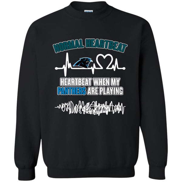 Carolina Panthers T shirts Heartbeat When My Panthers Playing Hoodies Sweatshirts