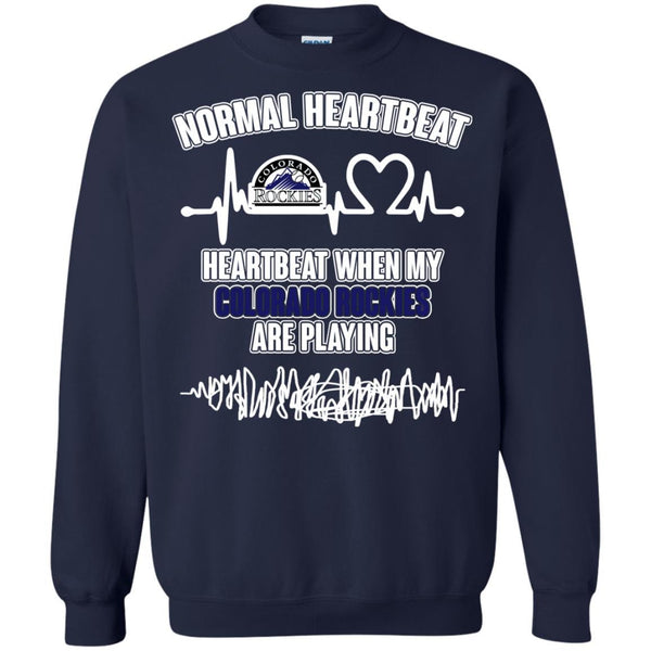 Colorado Rockies T shirts Heartbeat When My Colorado Rockies Playing Hoodies Sweatshirts