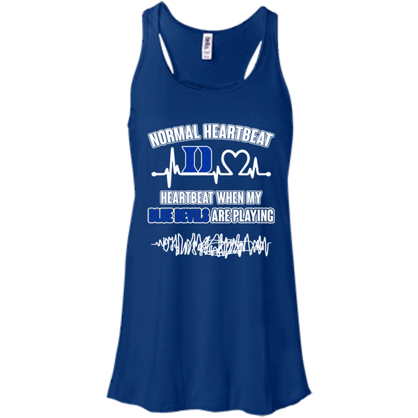 Duke Blue Devils T shirts Heartbeat When My Devils Playing Hoodies Sweatshirts